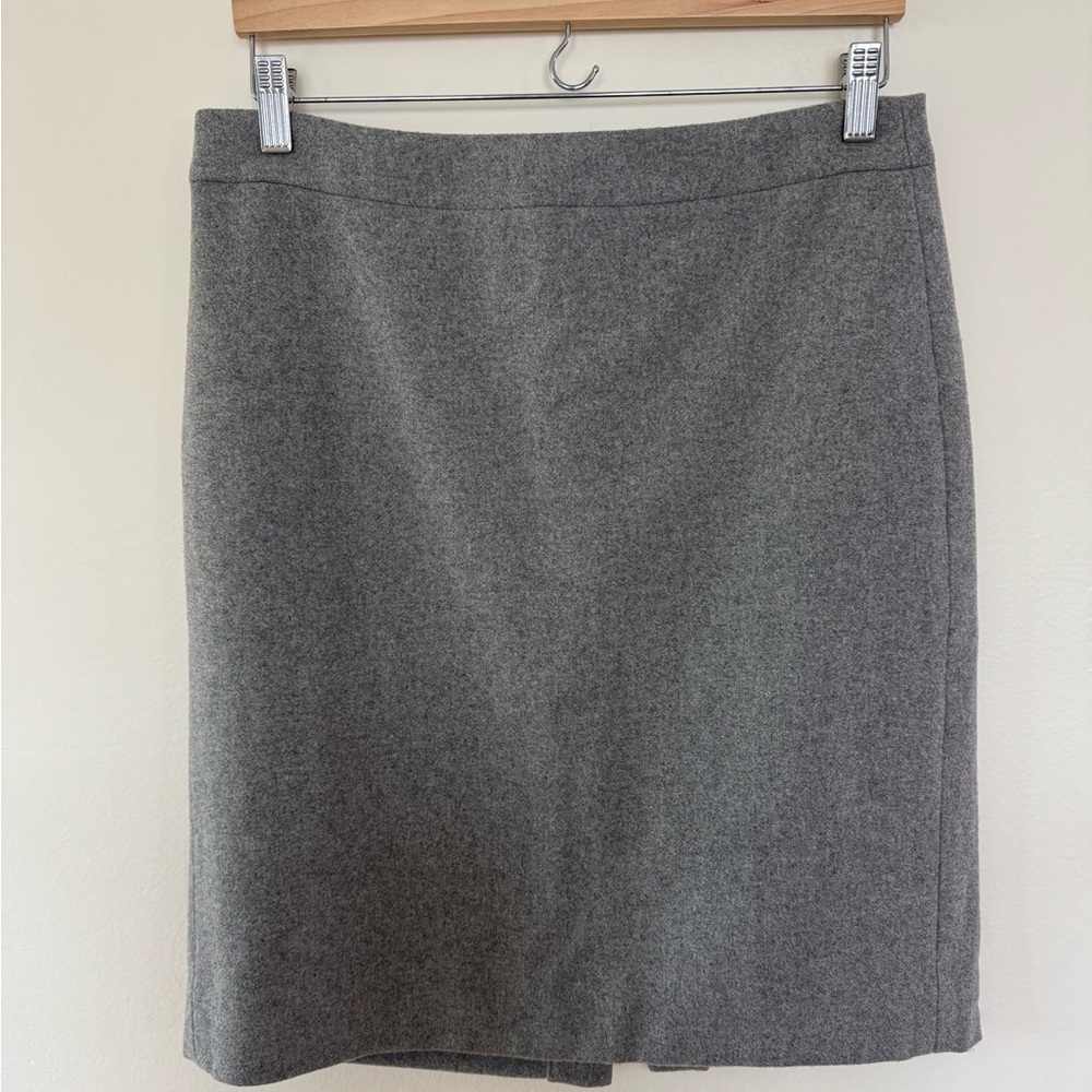 J. Crew Gray Pencil Skirt Knee-Length Workwear
